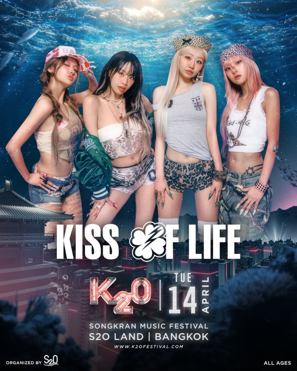 KIOFStats's tweet image. #KISSOFLIFE has officially been announced and are set to perform at  Songkran 2026 🇹🇭

Songkran is one of the most famous and exciting festivals in the world 💕💦

📍Bangkok, Thailand 
🗓️ April 14, 2026

#KIOFxK2O #K2O #K2O2026 @KISSOFLIFE_S2 @K2Ofestival