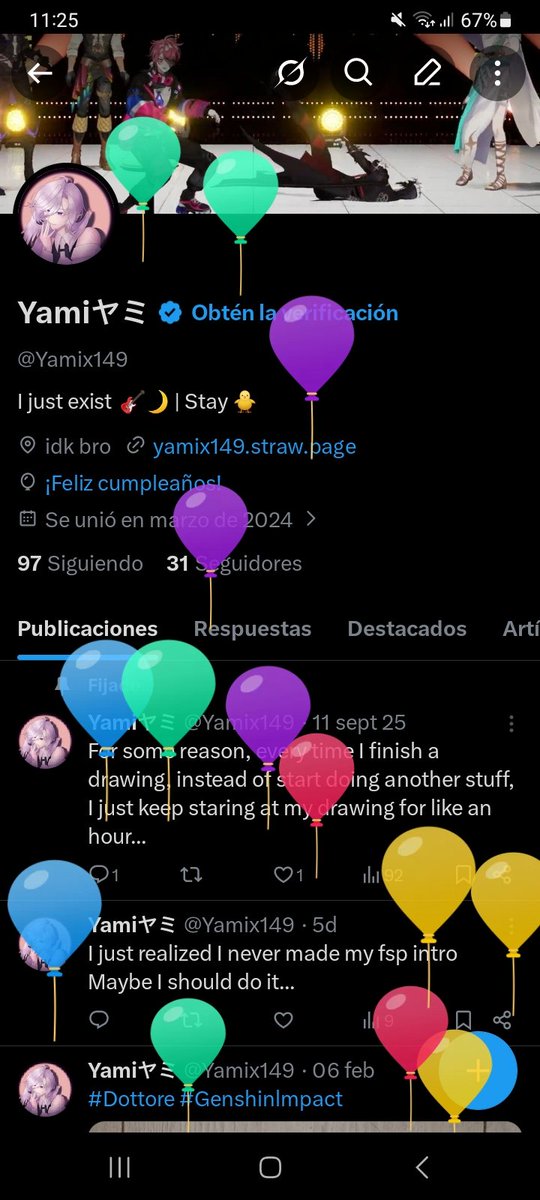 Yamix149's tweet photo. There's some ballons on my screen
I'm 18 now... https://t.co/qgOMudz2zf