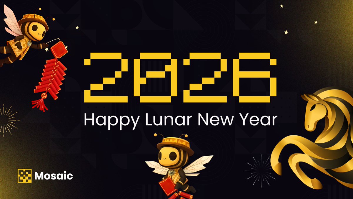 mosaicagg's tweet photo. Happy Lunar New Year from Mosaic 🧧

Shoutout to the builders, traders, and Movers who’ve been riding with our Aggregator

2026 we go bigger 🐎 https://t.co/fC1uG4v4uW
