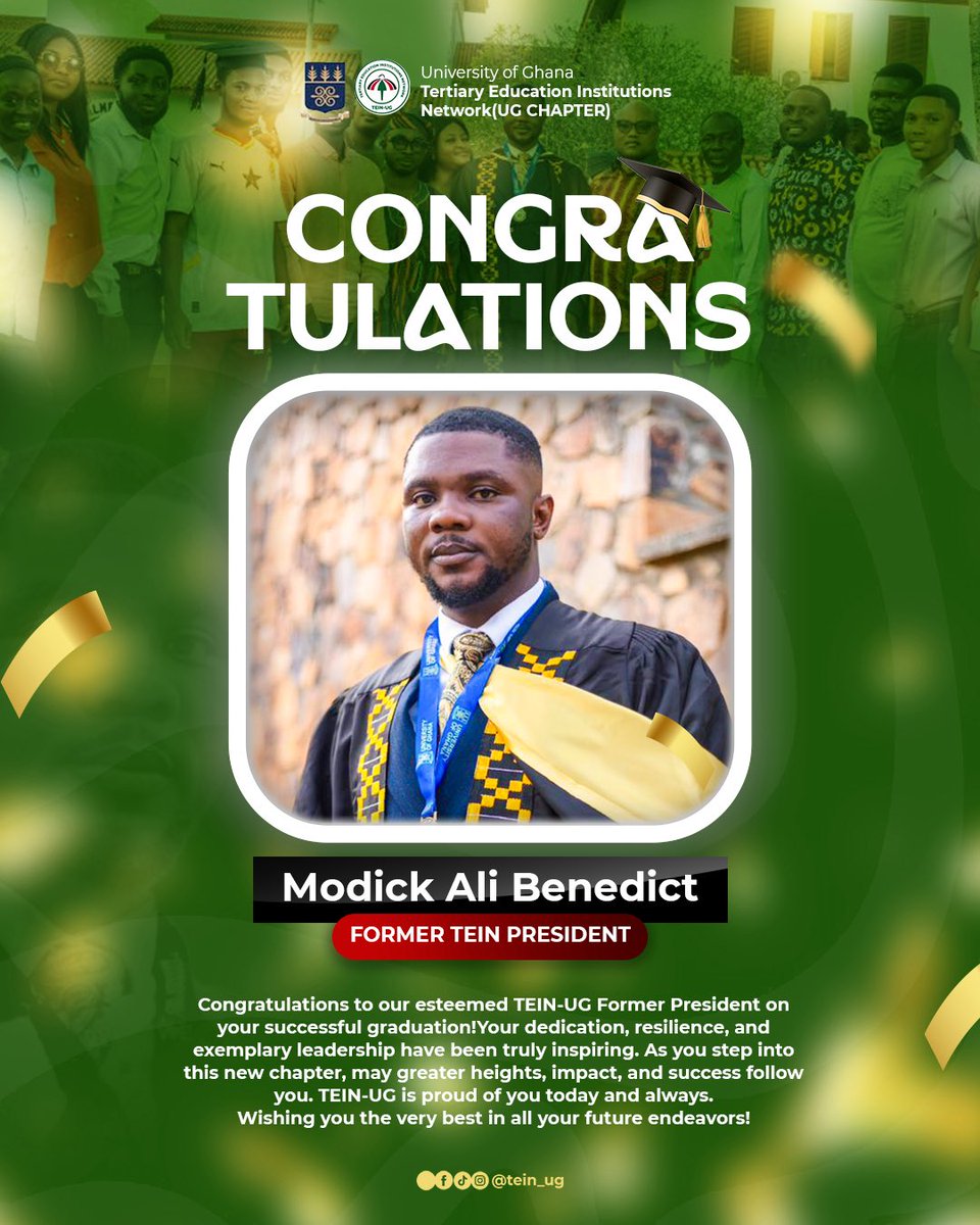 Congratulations to our esteemed TEIN-UG Former President on your successful graduation! 🎓✨