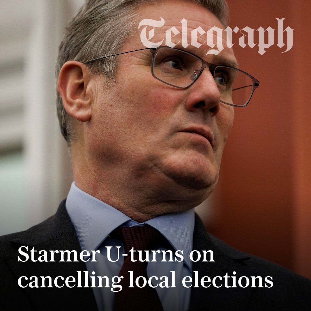 🚨 Sir Keir Starmer has abandoned plans to cancel local elections in May.

Read more here ⬇️
telegraph.co.uk/news/2026/02/1…