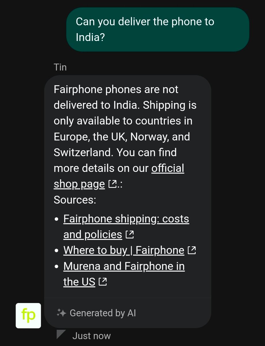 iakhilkhan's tweet photo. @Fairphone just curious about this. Do you guys deliver to India? https://t.co/Wt4pkZh5VF