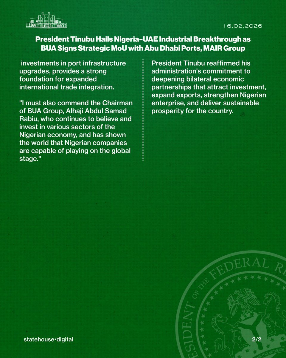 Presidency Nigeria tweet media