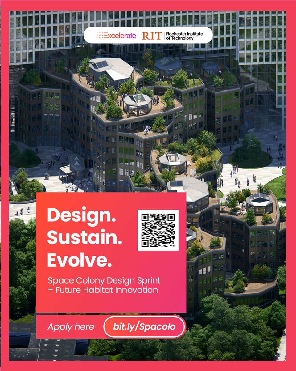 The future of humanity may live beyond Earth.🚀

Design a space colony.

Plan energy and life-support systems.

Build a visual habitat concept.

Turn imagination into engineering in the Space Colony Design Sprint Challenge.

✨Apply now.  tinyurl.com/54mjjk8z
