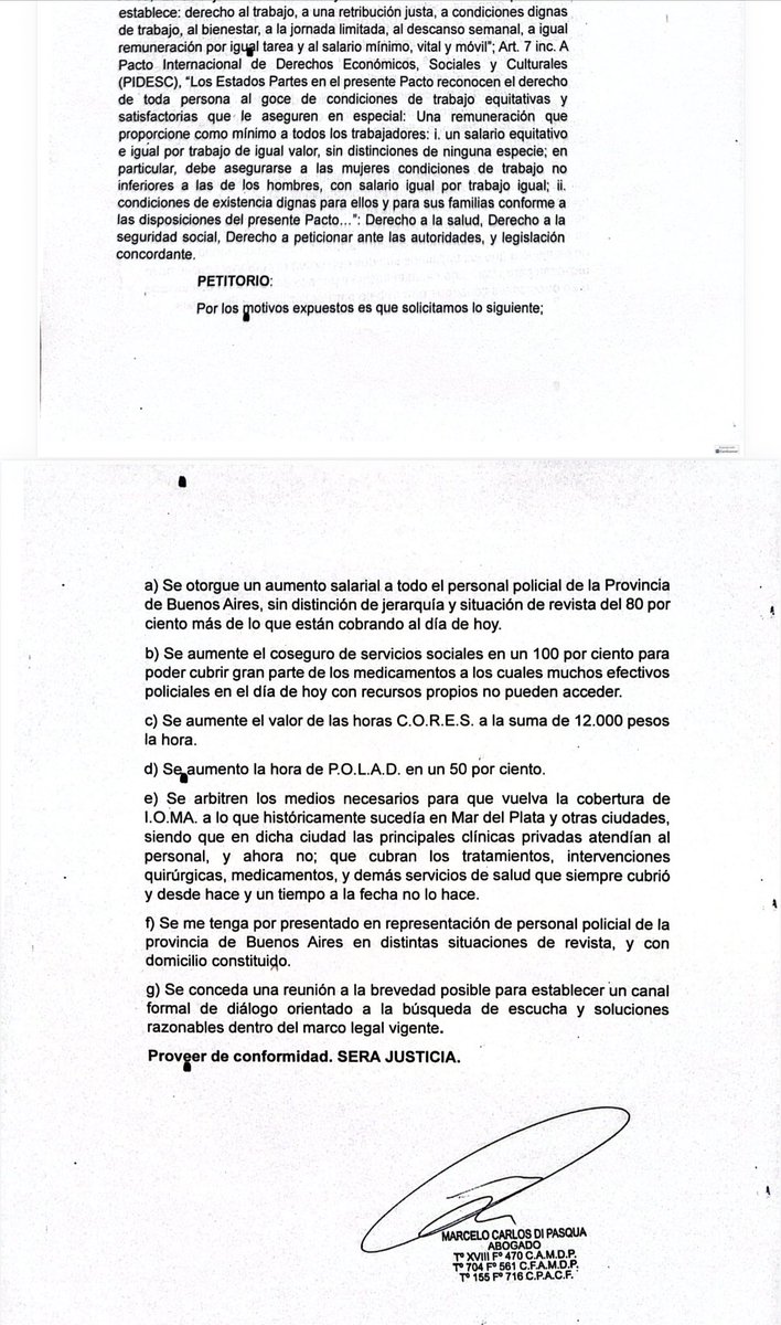 tomy2430's tweet photo. Tensión frente a la Comisaría 1era de Mar del Plata. Reclamos salariales que encabezan retirados de la fuerza. Pequeños mojones de un descontento que está ahí latente. ¿Por qué los retirados de la bonaerense? Al parecer, hay una bajada de línea interna para que cualquier atisbo de protesta de los efectivos actuales sea castigada severamente. Entonces salen sus familiares y retirados a visibilizar. Ampliaremos.