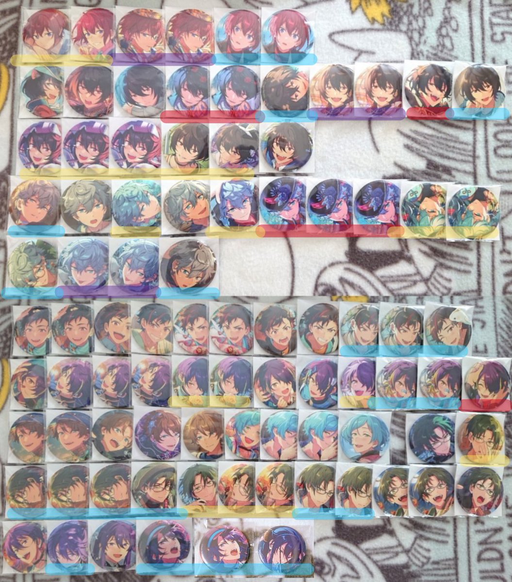 交換/譲渡】あんスタ 缶バッジ コレ缶 譲＊夏目 つむぎ 宙 北斗 真 宗