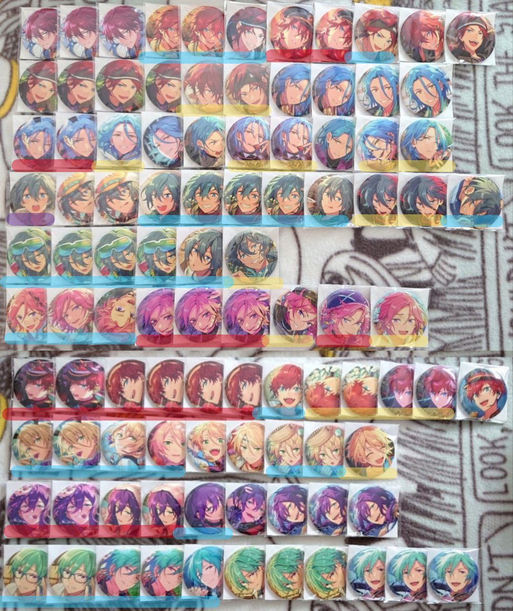 交換/譲渡】あんスタ 缶バッジ コレ缶 譲＊夏目 つむぎ 宙 北斗 真 宗