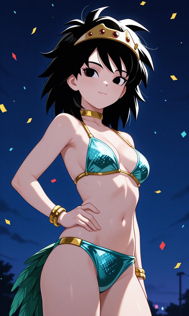 Gine at the Mardi Gras. #gine #dragonballsuper #MardiGras #aiarts #PixAI