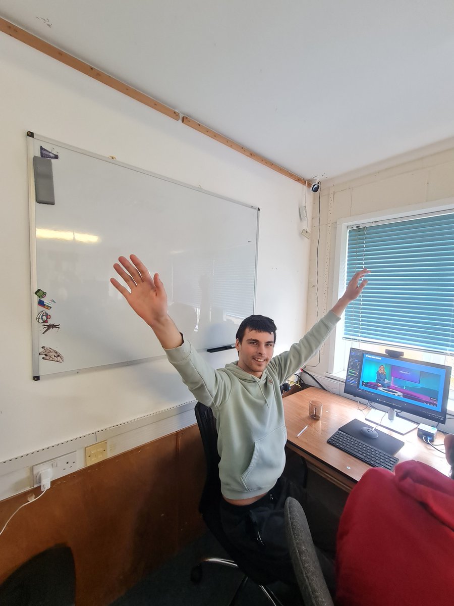 SpiralWaveRadio's tweet photo. A brilliant day in our Spiral Sussex Media Radio Room! We searched for real news stories, shared them on air, and spun the wheel to choose the songs. 🎶 
Confidence, teamwork, &amp; lots of fun! 💛 

#SpiralSussex #DisabilityInclusion #LearningDisabilities #ConfidenceBuilding https://t.co/xih8VzGoE7