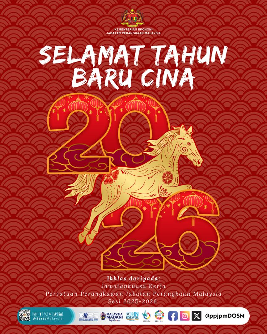 ppjpmDOSM's tweet photo. Selamat Tahun Baru Cina 2026 kepada seluruh warga Jabatan Perangkaan Malaysia.

Semoga sambutan tahun baharu ini membawa kebahagiaan, kesejahteraan serta kesihatan yang berpanjangan kepada Tuan/Puan dan keluarga tercinta. 

Gong Xi Fa Cai dan Selamat Tahun Baru Cina. https://t.co/BDBNmdDn5K
