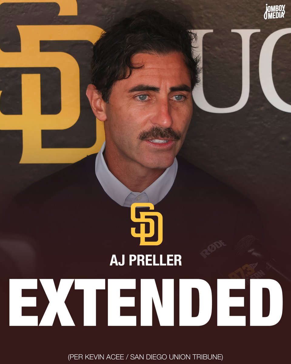 TalkinBaseball_'s tweet photo. The Padres extend AJ Preller as their general manager https://t.co/173nXw0BVH