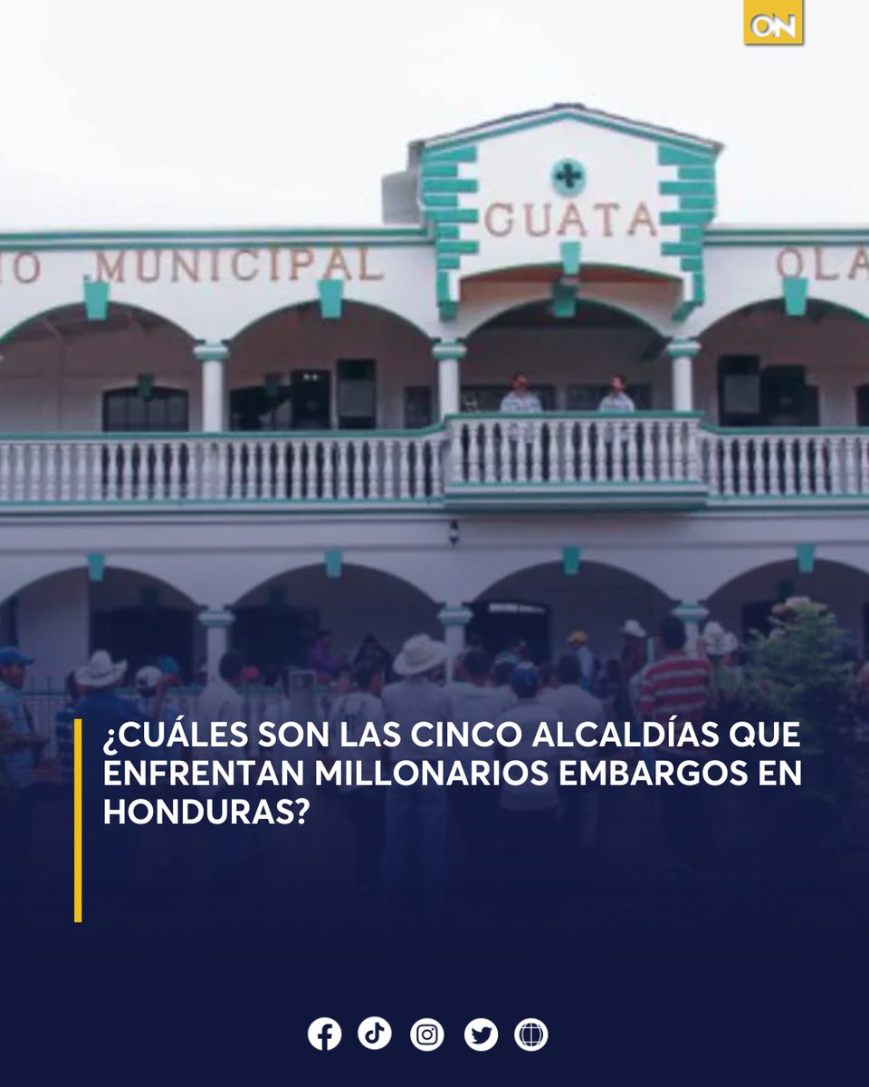 canal11hn's tweet photo. 🟡| La situación compromete servicios básicos y mantiene en alerta a las autoridades, que buscan soluciones legales e institucionales. 🇭🇳🏫

Conoce de la cantidad de la deuda 👉🏻 https://t.co/NBYUaqvyqU

#Emabargos #Alcaldias #Honduras https://t.co/asGdtrZ2iD