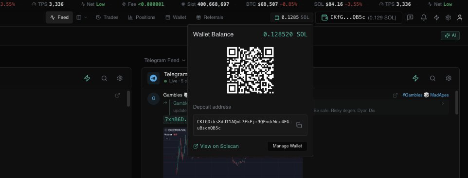 TradeWithMesh's tweet photo. Minor quality-of-life upgrade to the dApp.

The wallet dropdown now has a QR code for you to easily scan in order to deposit into your Mesh wallet. https://t.co/8IXqEkgcNI