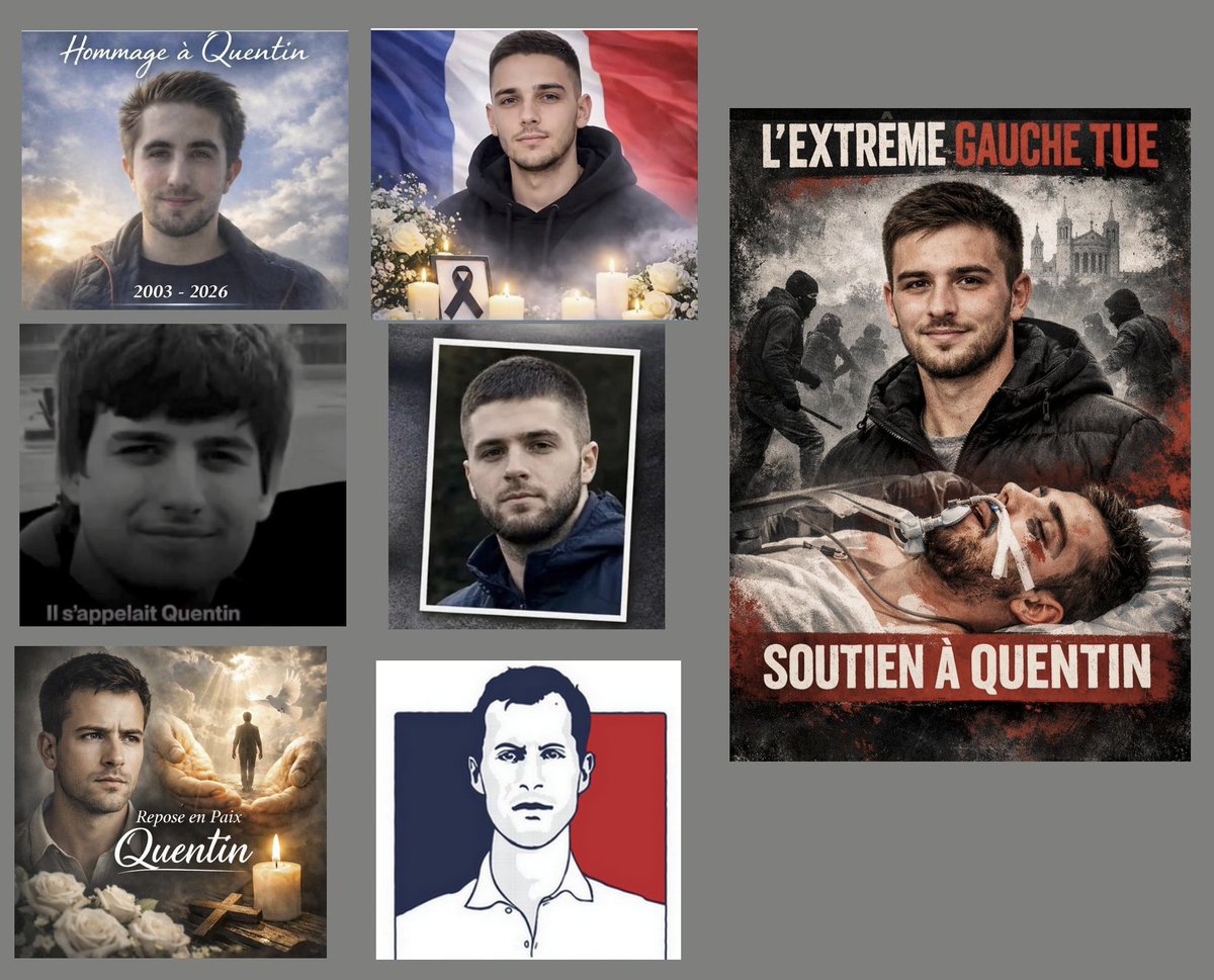 Quelle indignité !

Ces derniers jours, l'extrême droite a inventé (soit en générant des images par IA, soit en reprenant des photos d'autres personnes, soit avec un dessin) pas moins de 7 Quentin différents ...

La palme de l'irrespect absolu revient au Quentin intubé et tuméfié