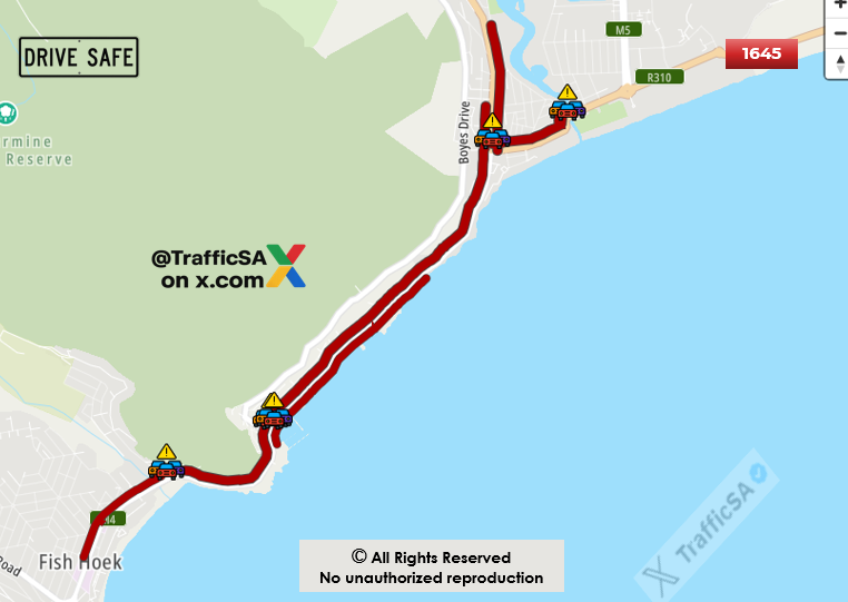 TrafficSA's tweet photo. Cape Town - Live View:    #KalkBay #Muizenberg https://t.co/G62qESeOnF
