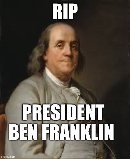 3YearLetterman's tweet image. President’s Day is a somber day for me, because I’m thinking about two great American heroes who are no longer with us, one President and one Vice President 

Ben Franklin needs no introduction. He was born in the USA in the early 1700’s and went on to become president and invent…
