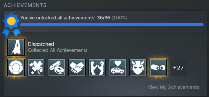 Finally finished all stuff in Dispatch, it was really amazing game. Aside there's no ingame skip function though.