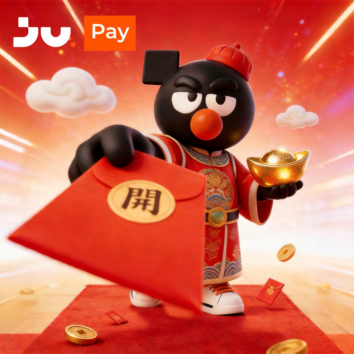 新年到，过大年 🧨  JuPay 陪你一起，开启新一年的支付旅程。
宜：入金、转账、支付
忌：操作复杂、流程繁琐
#JuPay #过大年 #新年快乐