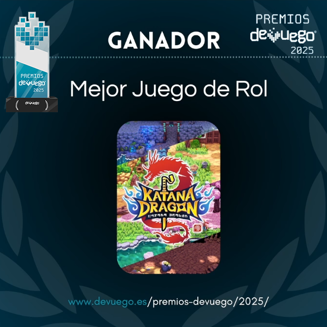 ¡Empezamos la semana con la gran noticia!

Katana Dragon ha ganado el Premio al Mejor Juego de Rol 🏆🎉

Muchísimas gracias <a href="/DeVuego/">DeVuego ®</a> y por el apoyo y cariño que nos habéis dado! 💙️

store.steampowered.com/app/3303010/

#PremiosDeVuego2025 #katanadragon #indiegame #indiedev #gamedev #gaming