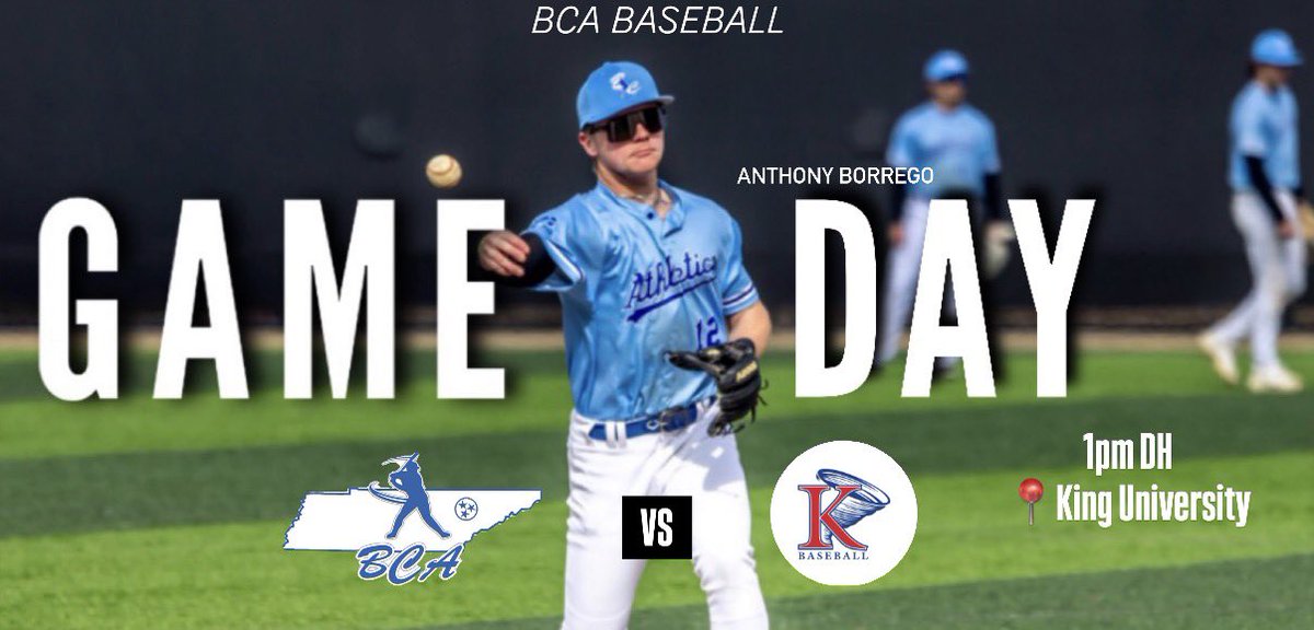BCApostgrad's tweet photo. 🚨GAMEDAY🚨
VS @ King University (JV)
⏱️1pm DH
📍King University
#BCABASEBALL #GapYear https://t.co/8dC7MU4cs8