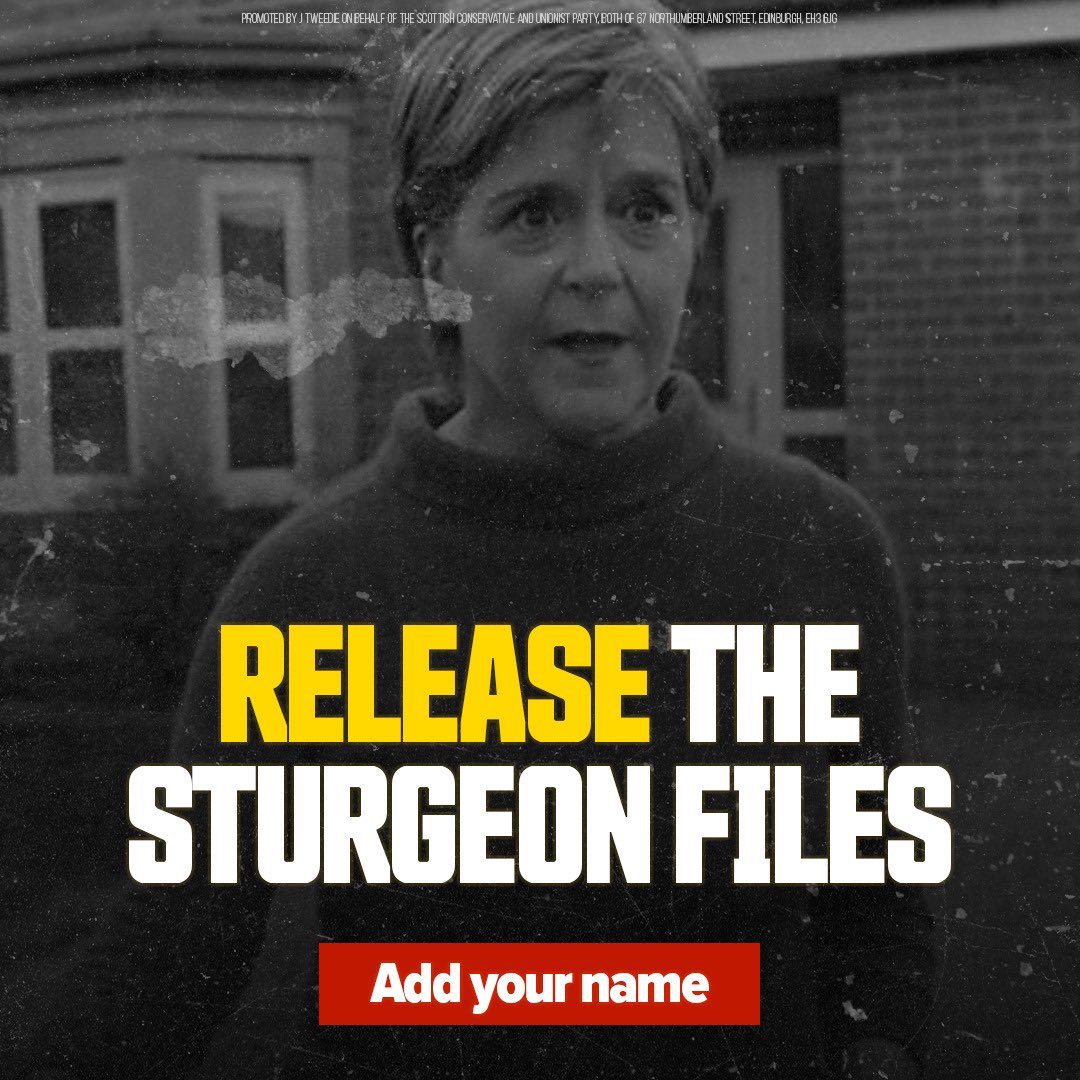 ScotTories's tweet image. Release the Sturgeon files and let Scotland see the truth.

👉 scottishconservatives.com/news/release-t…