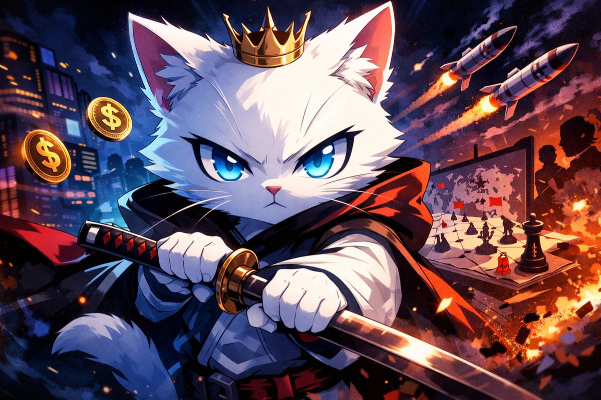 GM fam ☀️🐱 
While everyone’s chasing the next hype train, Shiro the Strategist is quietly stacking moves 🚀
Calm. Calculated. Legendary. 
This cat isn’t here to play — he’s here to win. ⚡ 
#ShiroArmy #WhiteCatRevolution #MEOWEEN