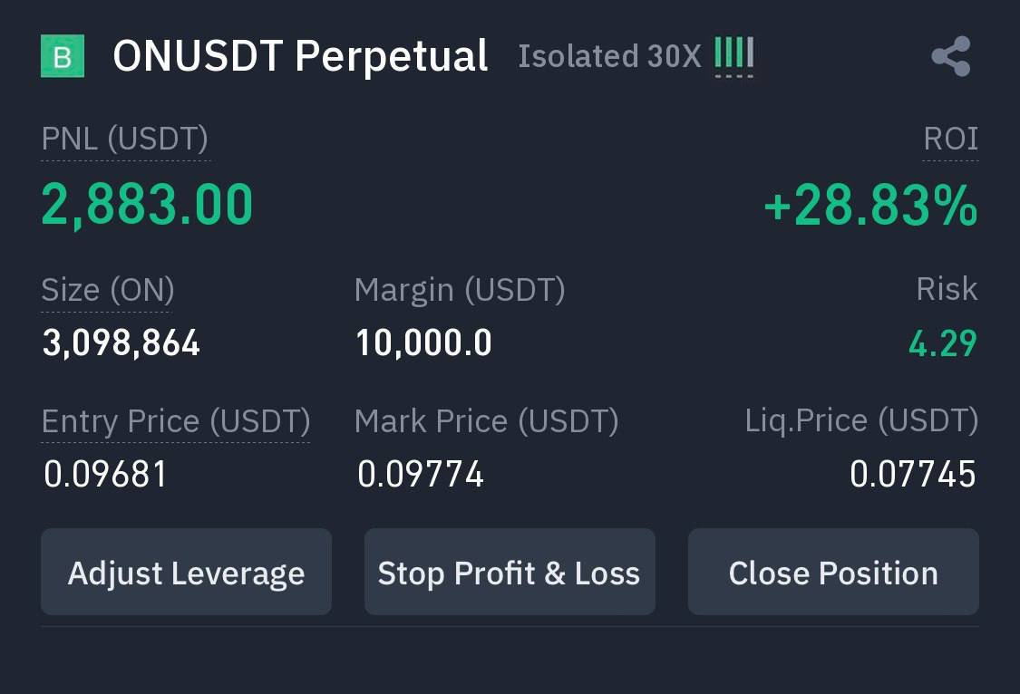 $ON 1st target hit