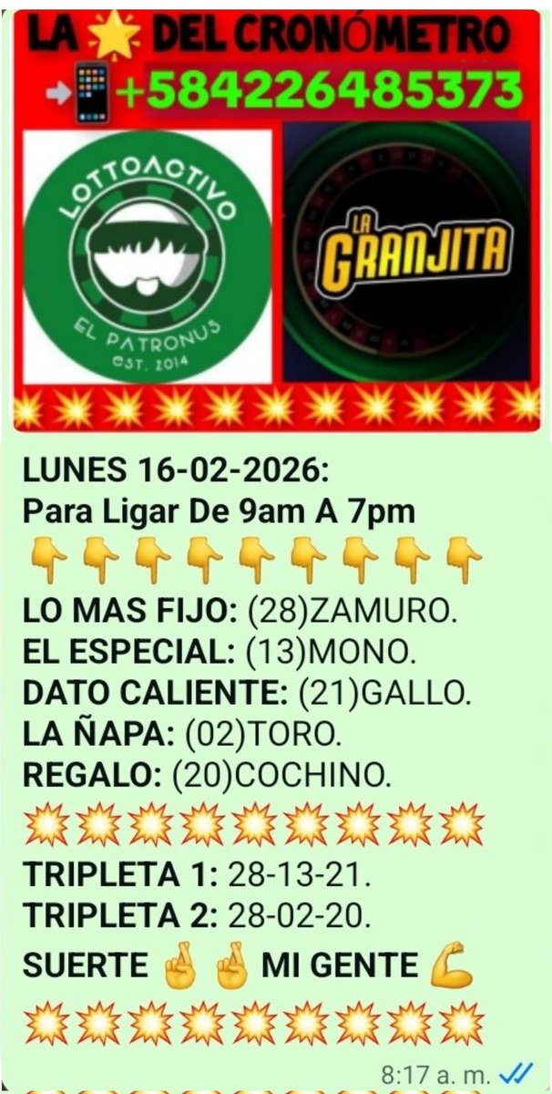 PabloJota27's tweet image. ((( #VAMOSBIEN ))) Y Seguimos #MODOLIGADERA Hoy LUNES DE CARNAVAL 🤞🤞 Faltando 6 Sorteos Podemos Seguir Consiguiendo Algodón 🤑🤑 Y Lógicamente Ligando La TRI TRI TRIIPLEETAA Que Estamos A Punto De Caramelo En LA GRANJITA #SISEPUEDE 🤞🤞