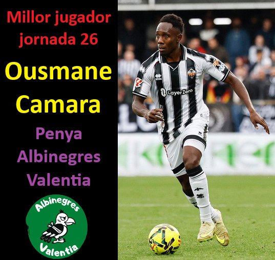 La penya Albinegres Valentia de l'agrupació de penyes <a href="/FEDPECAS/">FEDPECAS</a> ha triat com a millor jugador del <a href="/CDCastellon/">CD Castellón</a> en la jornada 26 a...
Ousmane Camara
<a href="/haralabob/">Haralabos Voulgaris</a>
