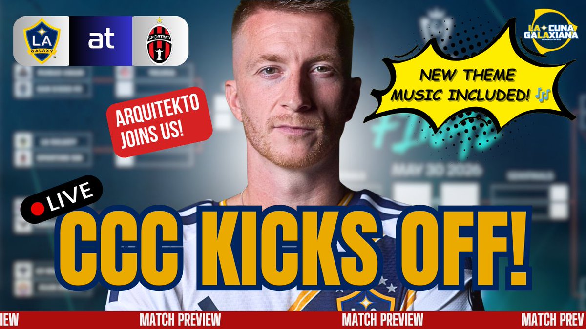 🚨LIVE SHOW ALERT🚨

🎙️LA Galaxy CCC KICKOFF! MLS in Panama &amp; NEW La Cuna Galaxiana Season 4 Theme Debut!🔥
👥Special Guest, Arquitekto Verbal 🎤🎶

📆TONIGHT (MONDAY, 2/16)
⏰9PM PST
📺YouTube👉bit.ly/3OK7n0s

#LAGalaxy #MLS