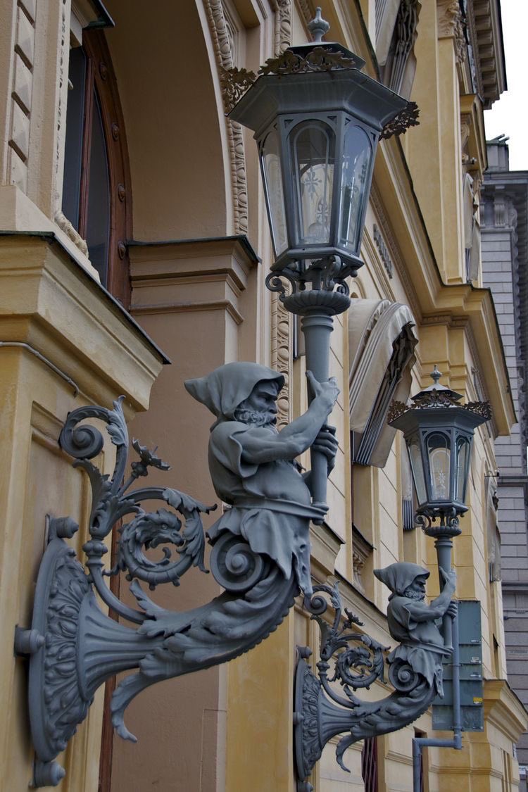 Aesthetic street lamps in Stockholm