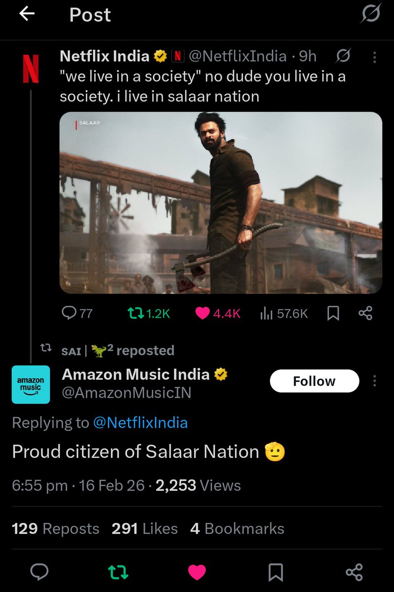 Pov : Actor for whom even the rivals came together to elevate you 🔥 

Peak acceptance #Prabhas