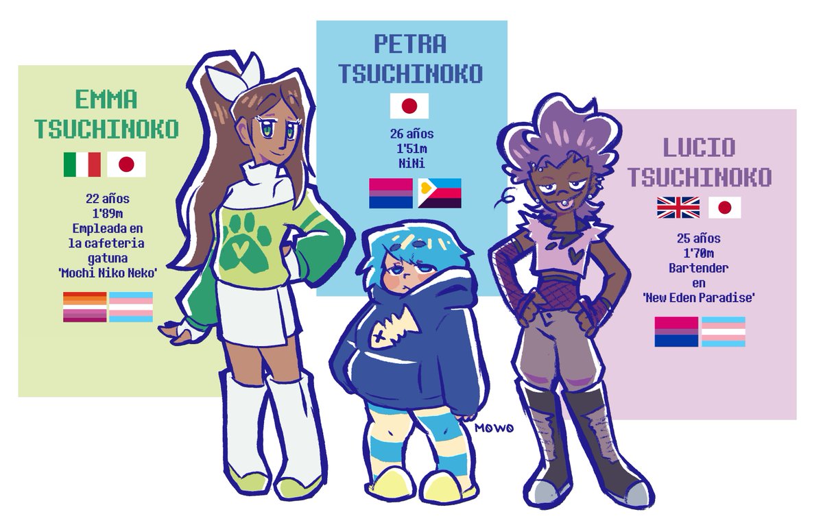 Marshall0w0's tweet image. Reviviendo a mis Ocs de Osomatsu San ^^ 
(Ya sin tema fantasia, demonios y tal, solo son humanos en la historia principal)  

Esta vez los hermanos son solo 3 
Y he añadido a Melody :'DD  

No creo que dibuje tan seguido cosas de Osomatsu San, pero poco a poco :'3