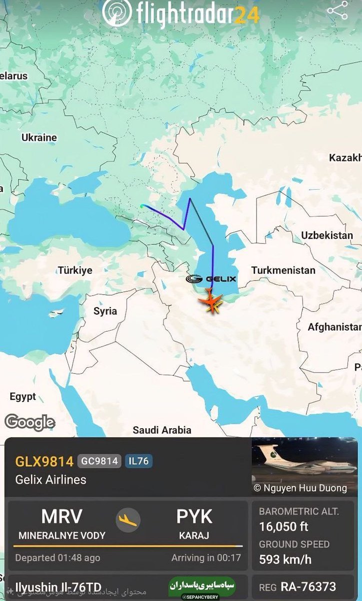 ReddestMaple's tweet image. 🚨 Breaking  
Russian cargo planes keep landing in Iran.