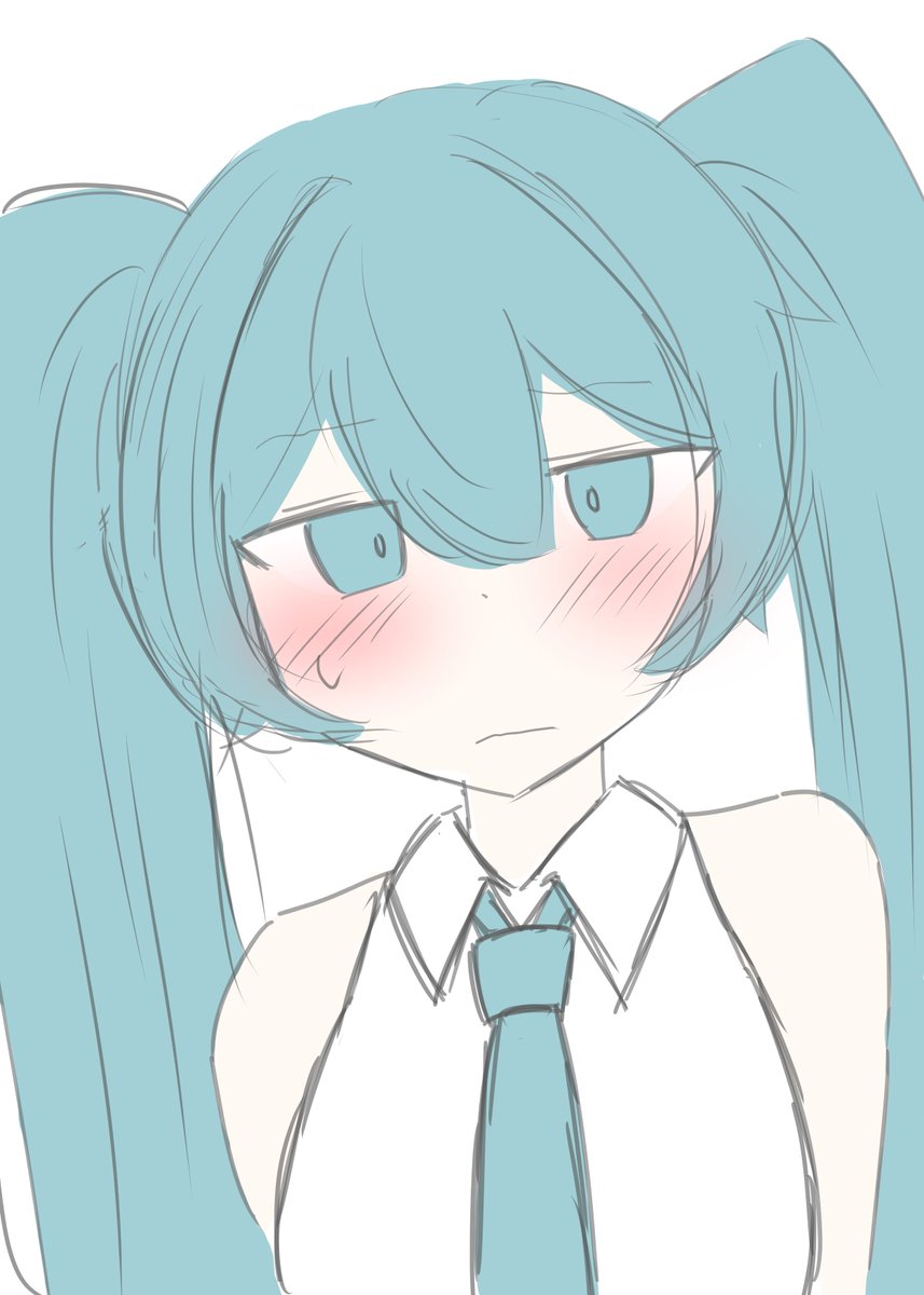 困り顔のミクさん