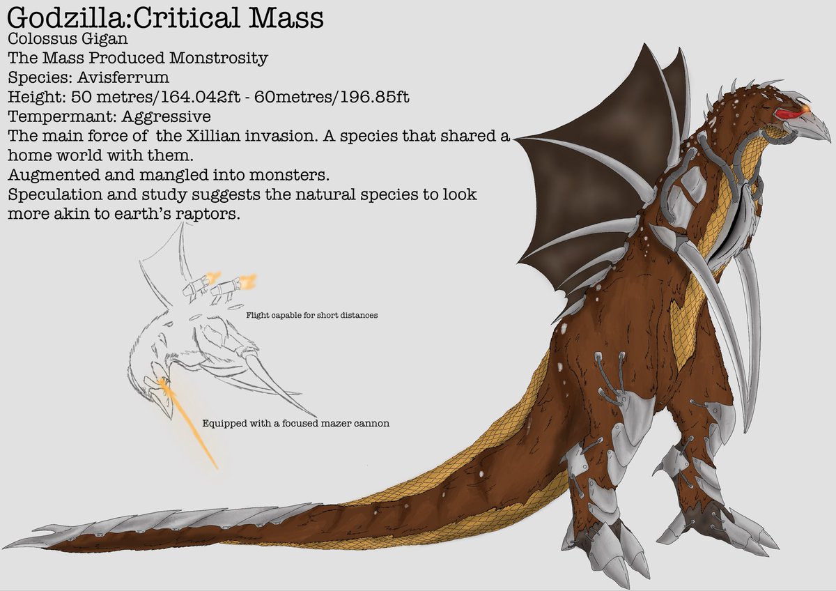 The Mass Produced Monstrosity, Gigan.

A design which I used to experiment with different brushes and blending ideas.
Who knew Stucco would be good for blending metal?

#fangoji
