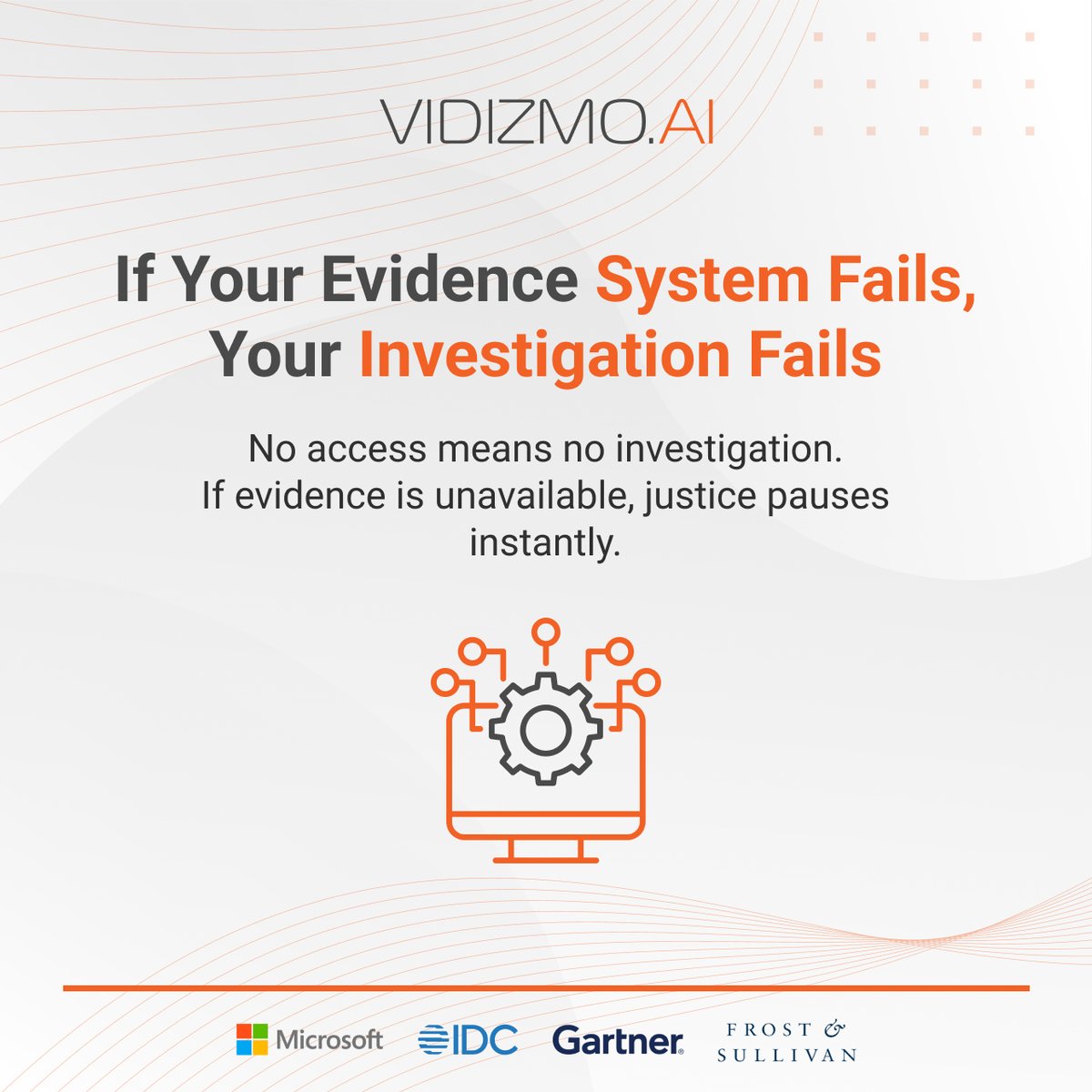 vidizmo's tweet photo. System failure cannot be an excuse in an active investigation.

VIDIZMO Digital Evidence Management System ensures uninterrupted evidence access with resilient architecture, automated failover, and built-in disaster recovery.

#vidizmo #evidencemanagement #digitalevidence https://t.co/s7LLU4lV7C