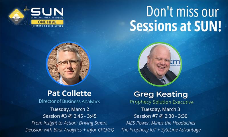 ☀️ SUN 2026 — we’re ready!

Godlan is proud to be a Platinum Sponsor at the SyteLine User Network Conference. Join us March 2–4 in Atlanta and stop by our booth to talk manufacturing, ERP, MES &amp; IIoT.

#SUNConference #CloudSuiteIndustrial #Manufacturing #ERP #Godlan #MES #IIoT