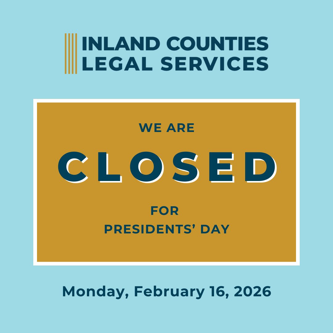 InlandCLS's tweet photo. Please note that our offices will be CLOSED Monday, February 16, 2026.

We will re-open on Tuesday, February 17, 2026. https://t.co/yexOaX0X33