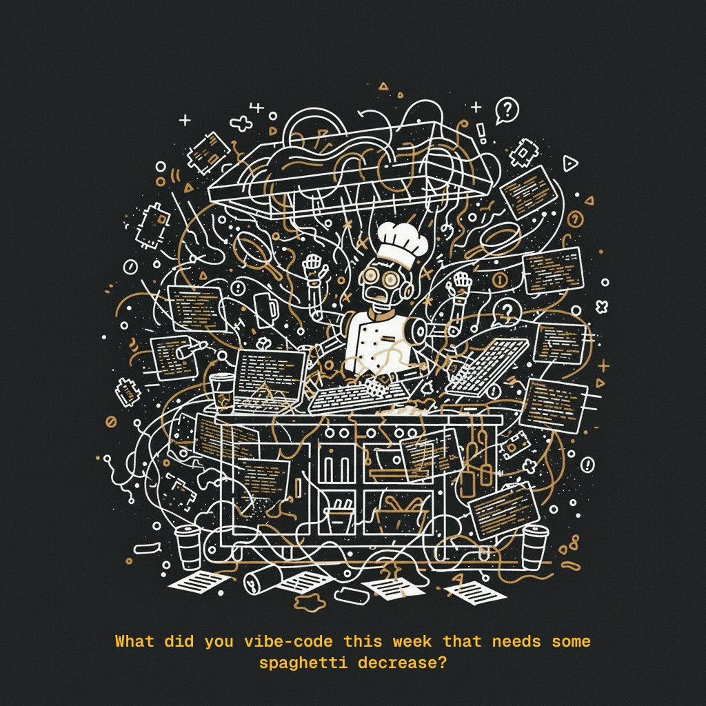 GetUnvibed's tweet image. What did you #vibe-code this week that ness some spaghetti decrease? 
Book an Intervention with us. 

#unvibed #vibecode #spaghetti #code #ai #lovable #base44 #chatgpt