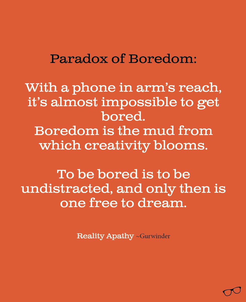 As people start to go more analog I think we will welcome being bored a lot more and harness peoples sleeping creativity <3 

#bebored #analog