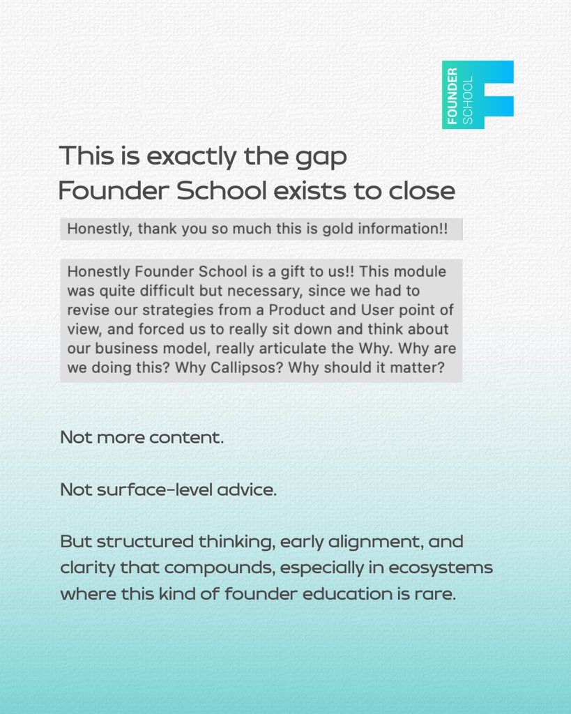 Founder School tweet media