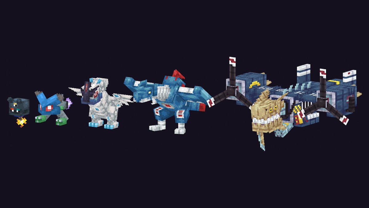 One new evo line coming to the next update of The Digimod #thedigimod #digimon #minecraft #blockbench