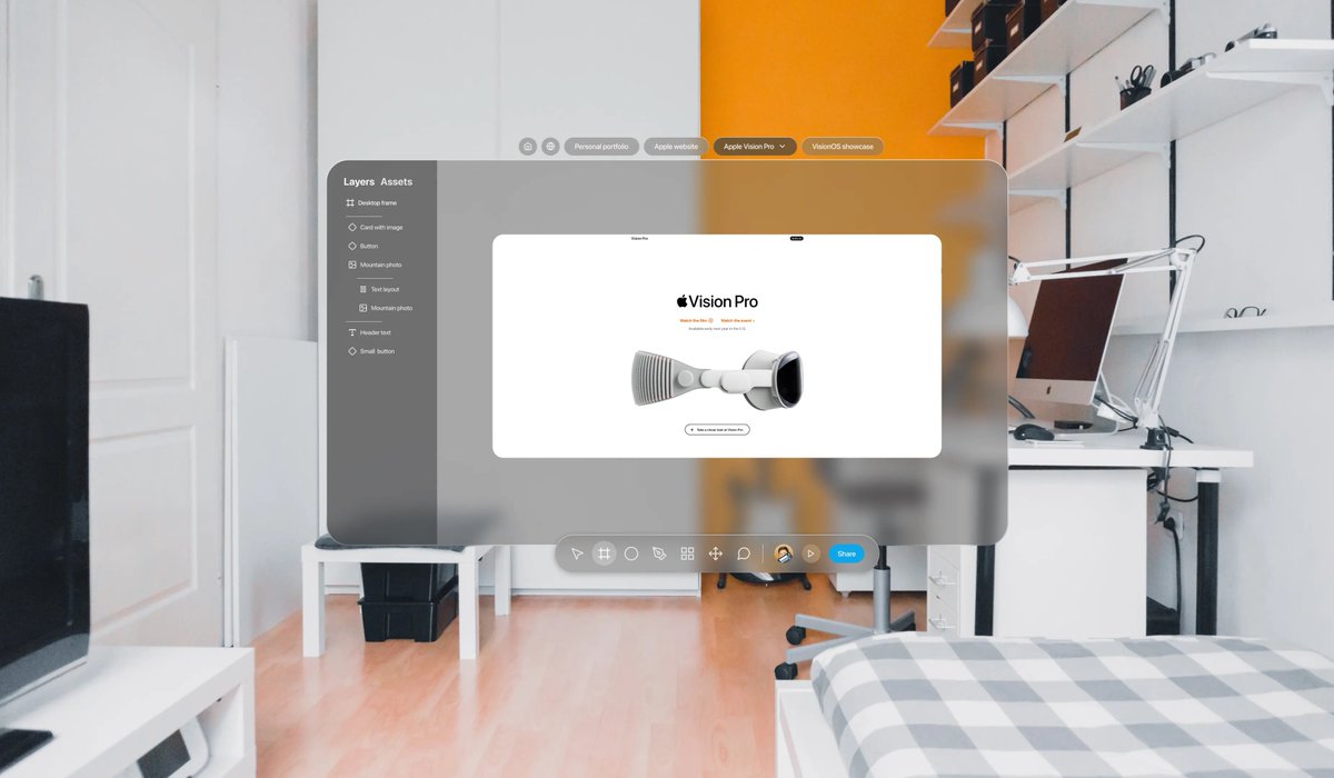 Throw back to 3 years ago when I reimagined Figma in Apple Vision Pro