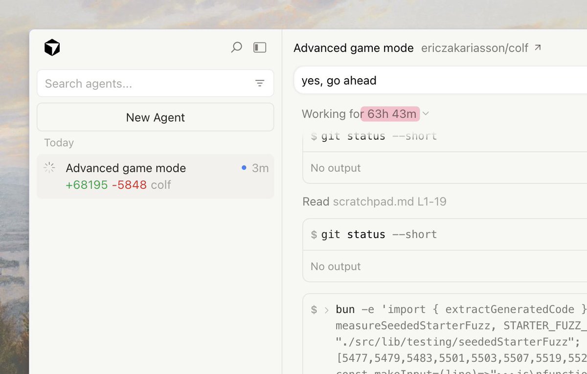 Cursor grind mode stats