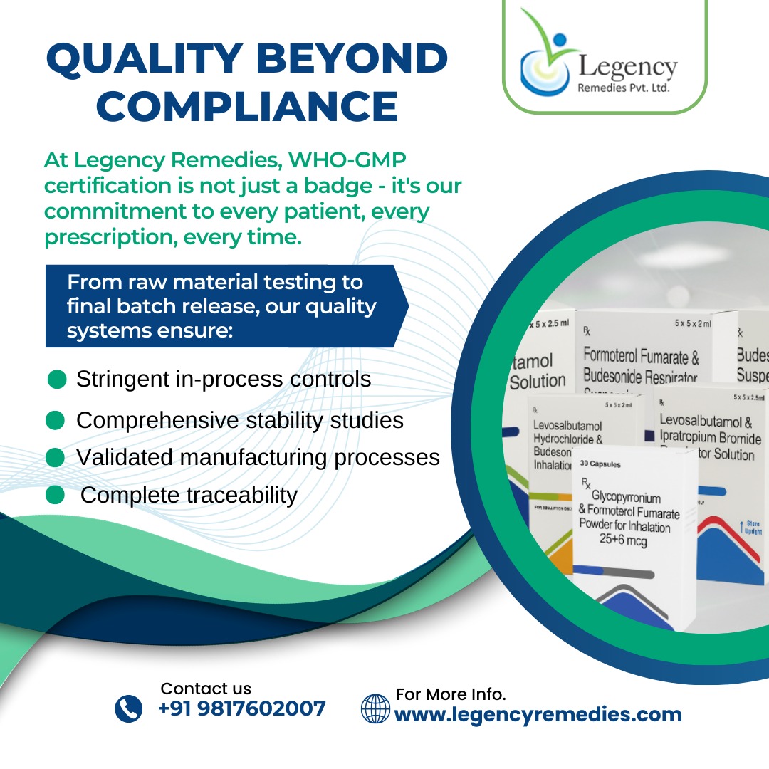 legencyremedies's tweet image. Quality isn’t just compliance — it’s our  commitment. WHO-GMP certified processes. Complete traceability. Trusted excellence.
legencyremedies.com

#LegencyRemedies #PharmaQuality #WHOGMP