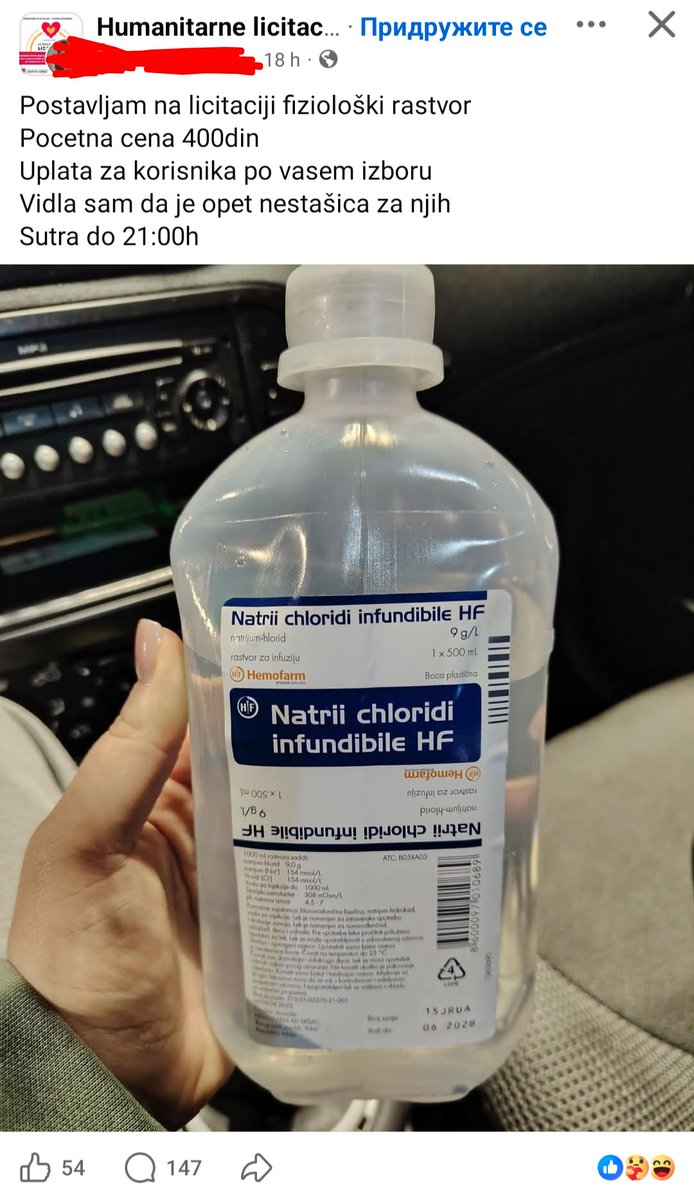 Na spisak porremecaja medju postavljacima licitacija dodajem i ovo. Znaci, prodaju nesto sta fakticki, pomaze u lecenju, npr za inhalacije, da bi sakupili pare za nekog obolelog.
Za ovu licitaciju nema opravdanja, ne zanima me sto je "humanitarno". #caosvima #EMILIJAMILOJEVIC