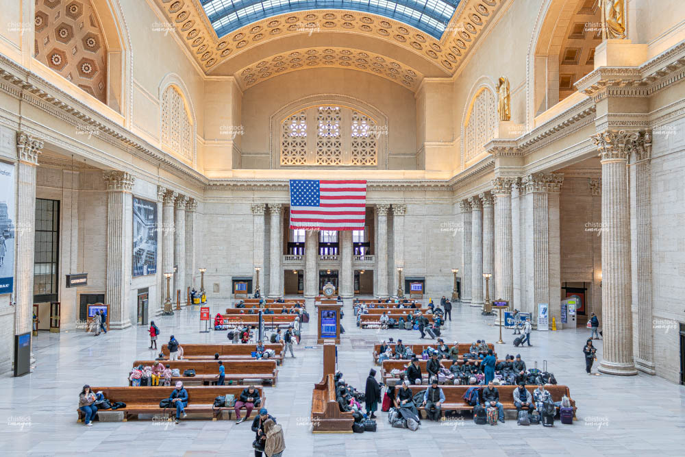 Interior of Union Station Great Hall West Loop Chicago