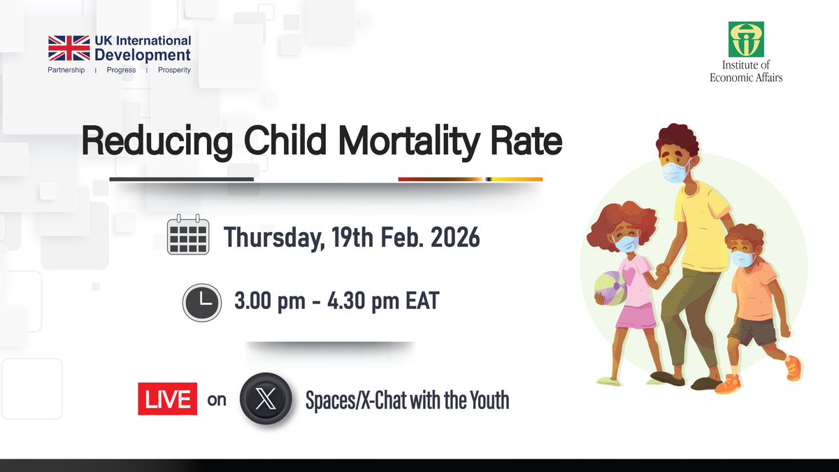 Kenya’s infant mortality remains a silent crisis. Nearly 30 babies die for every 1,000 births almost 3× the SDG target. These are not just numbers, but thousands of lives lost to preventable causes.

📌 Join our youth-led X Space by <a href="/IEAKenya/">IEA Kenya</a> on reducing child mortality.