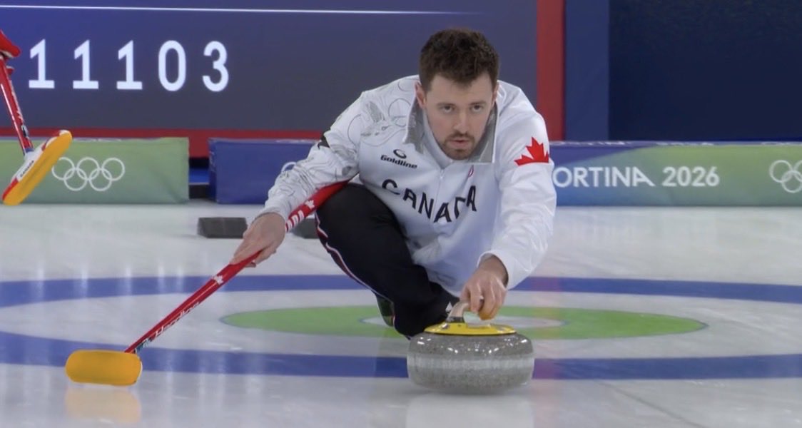 With the game well in hand Canada has subbed in Tyler Tardi in the 7th end.

Tardi makes his Olympic debut with the score 7-2 Canada leading Czechia.

A great moment for a Tyler.